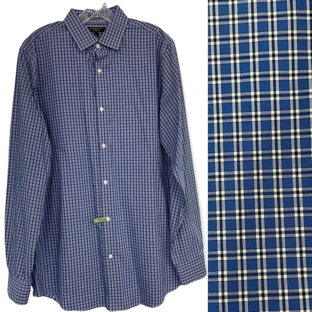 Banana Republic Camden standard fit No iron 100% cotton blue button down shirt L